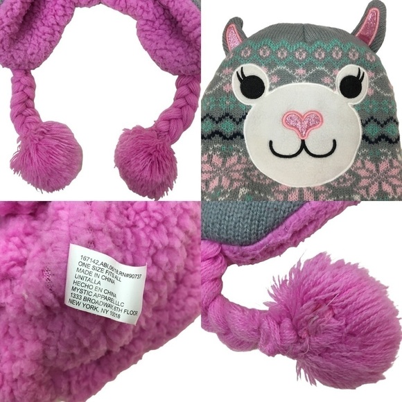 Girl’s Winter Gear Hats Beanie Gloves Cat Sock Monkey Fox Minnie Mouse JoJo Siwa - Picture 4 of 16